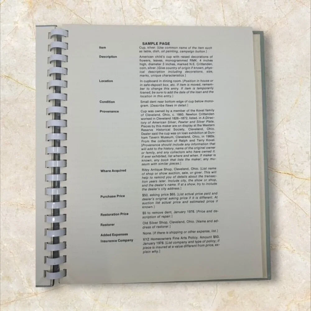 The‎ Kovels' Organizer For Collectors Binder Record Keeping For Antiques Estate